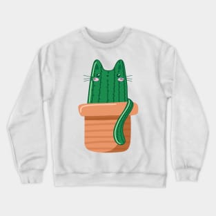 Cute Cat Cactus Crewneck Sweatshirt